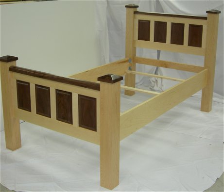 Raised Panel Twin Bed by Wood Concepts